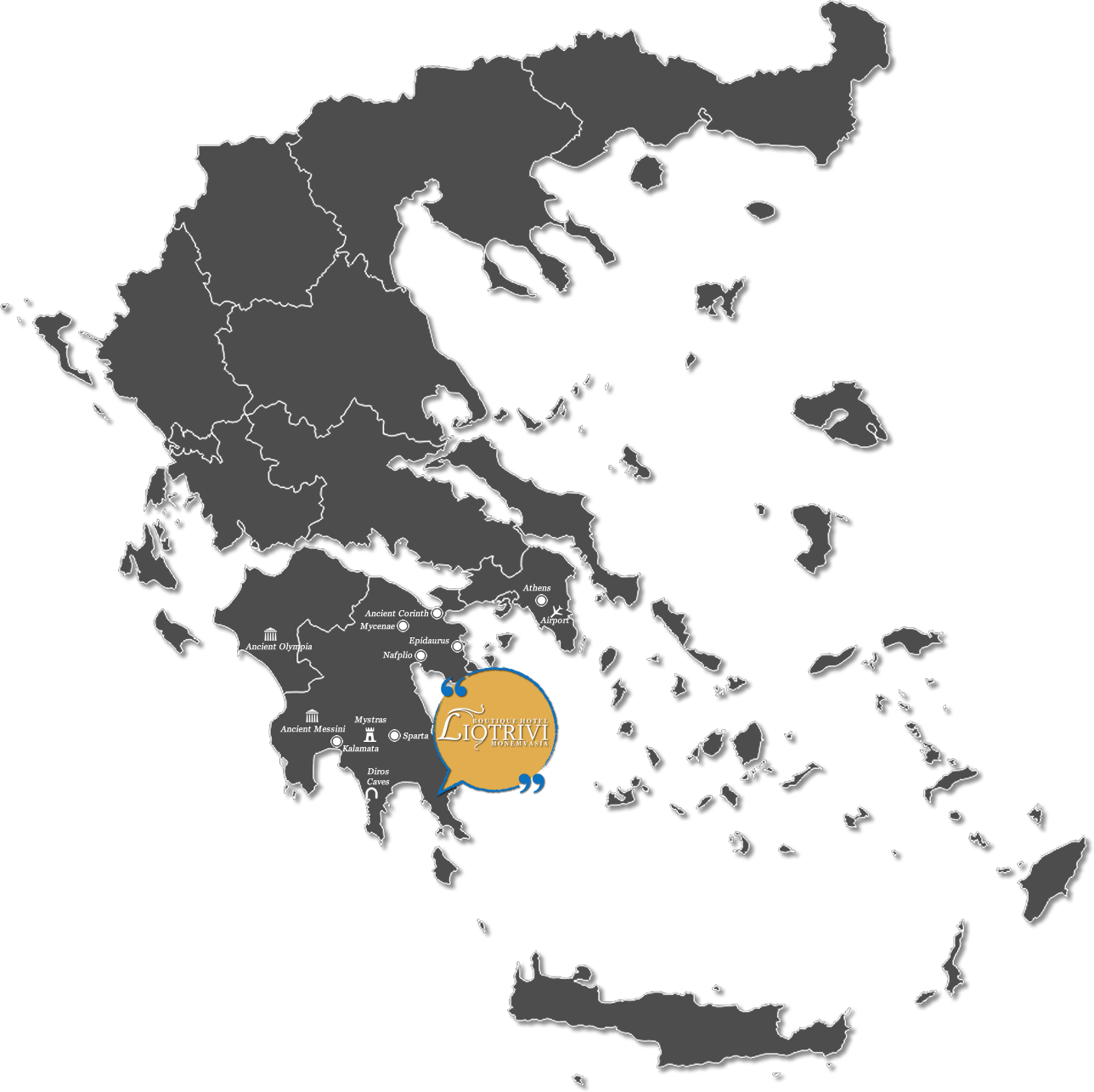 Liotrivi Boutique Hotel Monemvasia (Greece - Peloponnese Map)
